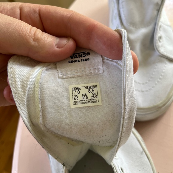 White Hightop Vans - Picture 2 of 4